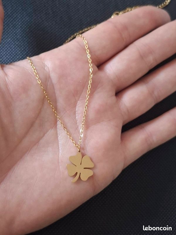 Collier acier inoxydable pendentif doré - France
