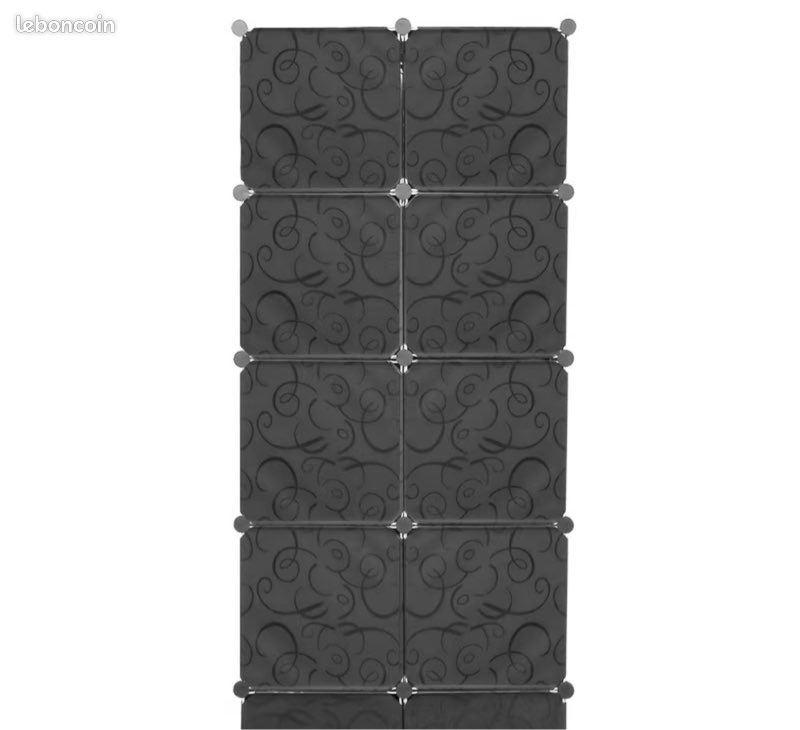 Armoire de rangement modulable – Dressing en plastique avec penderie – 167 × 76 × 37 cm (image 4)