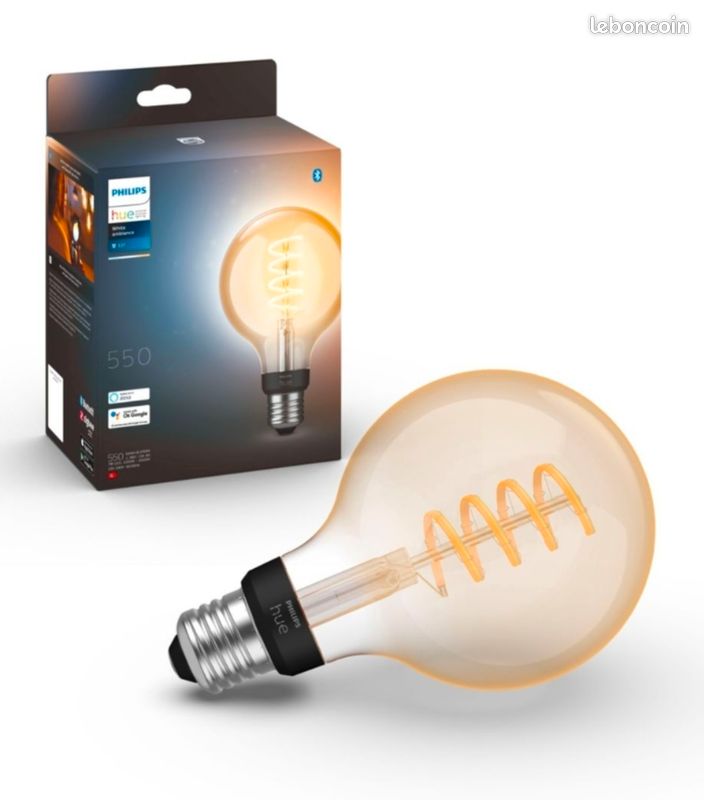 Philips Hue White Ambiance filament G93 Globe Edison 550 lumens format E27 (image 1)