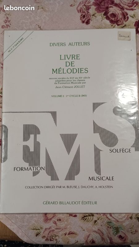 Livre de mélodies vol 2 Jollet (image 1)