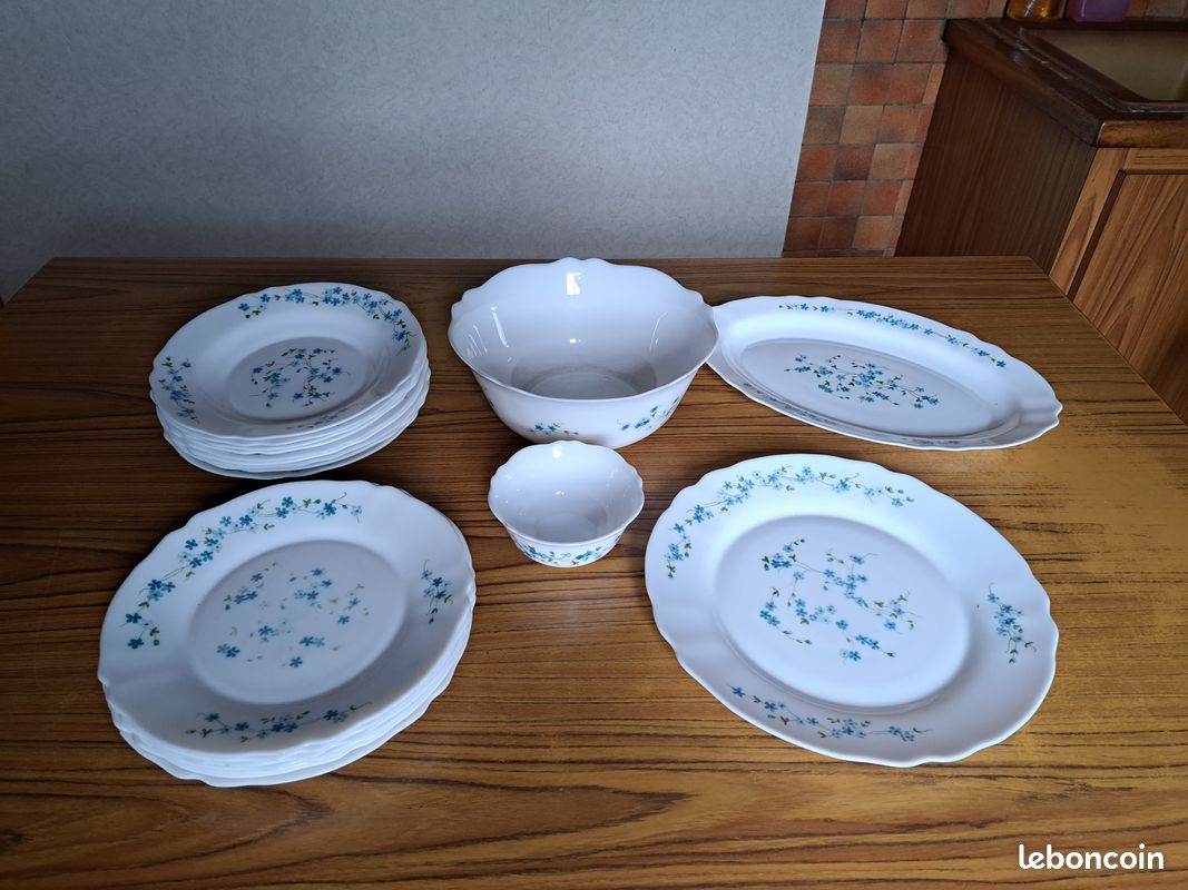 Plats à Four Arcopal Myosotis Violettes – Lot De 2, Vintage, Violet