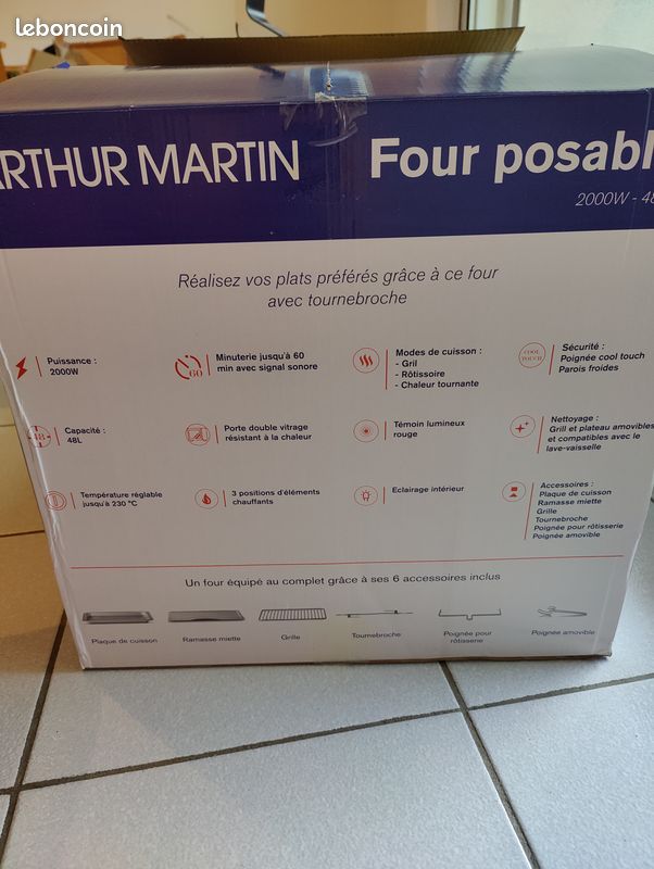 Mini four Arthur Martin 48 L neuf noir (image 2)