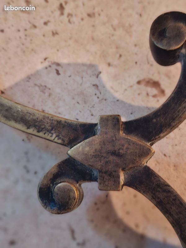 3 patères anciennes de porte bronze laiton (image 9)