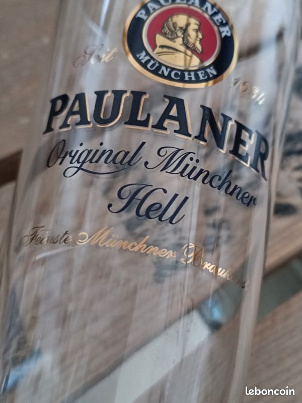 Verre à Bière Ancien Bavière Munich 1985 - Occasion, Paulaner, Rareté Football