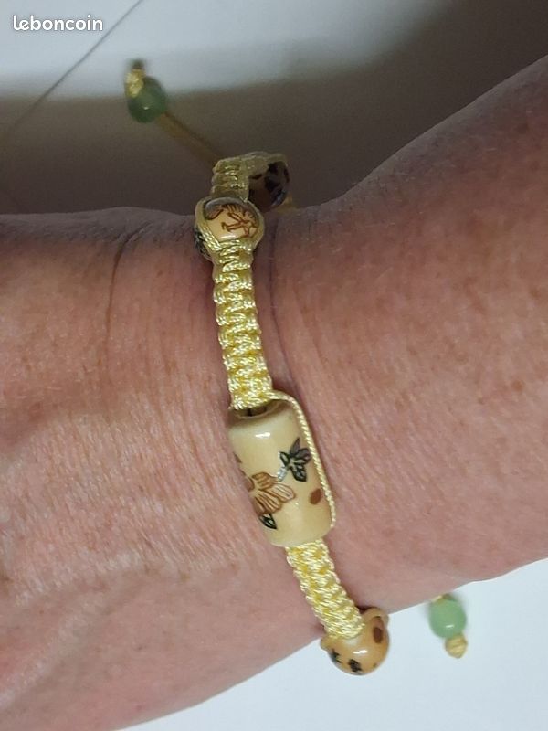 Bracelet avec perles réglable et ajustable comme neuf (image 7)