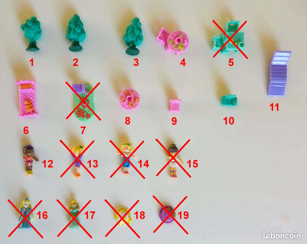 Eléments et personnages Polly Pocket© vintage (image 1)