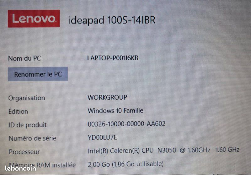 Ordinateur portable Lenovo (image 4)