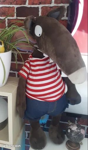 Grande peluche loup Auzou 60 cm Jeux Jouets