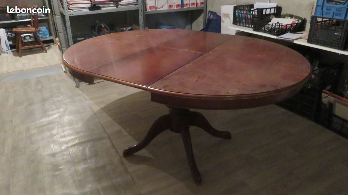 Table ronde avec rallonge (image 1)