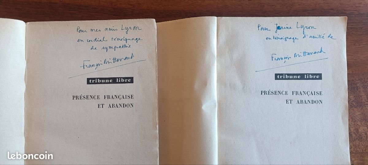 Livres de François Miterrand dédicacés (image 15)