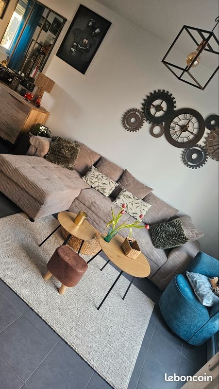 Salon convertible beige neuf (image 7)