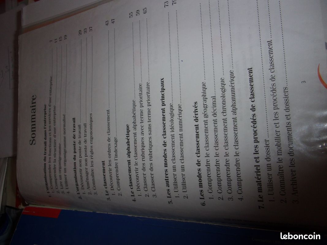 Manuel d'organisation de l'année 2000 niveau BEP avec le corrigé (image 2)