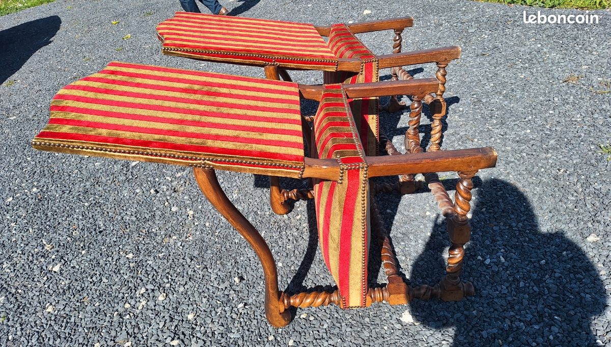 Magnifique paire fauteuils Louis XIII (image 5)