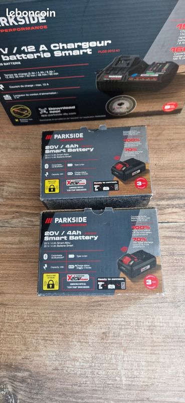Batterie PARKSIDE Performance 20V 4Ah et chargeur smart Neuf ✅ (image 3)