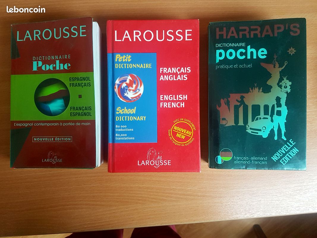 3 Dictionnaires Espagnol, Anglais ,Allemand (image 1)