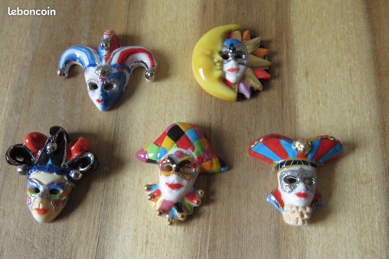 Lot 5 feves masques de carnaval venise (image 1)