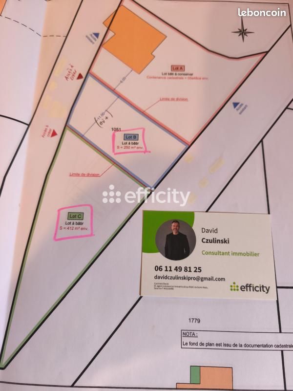 Terrain 412 m² · à Brusvily · 29 700 €