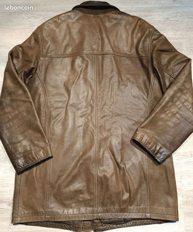 Veste Blazer En Cuir Vintage Ericson Of Sweden - Taille 40, Marron