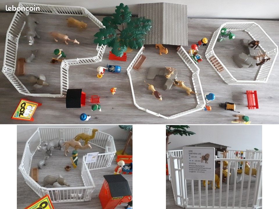 PLAYMOBIL Zoo Avec Ours N°3435 De 1981 - Vintage Complet - Lot Thématique