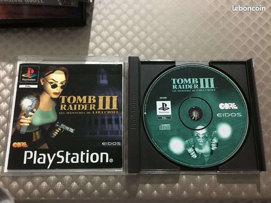 Jeu Tomb Raider III Pour PlayStation 1 - Version PAL Française Complète, Bon état