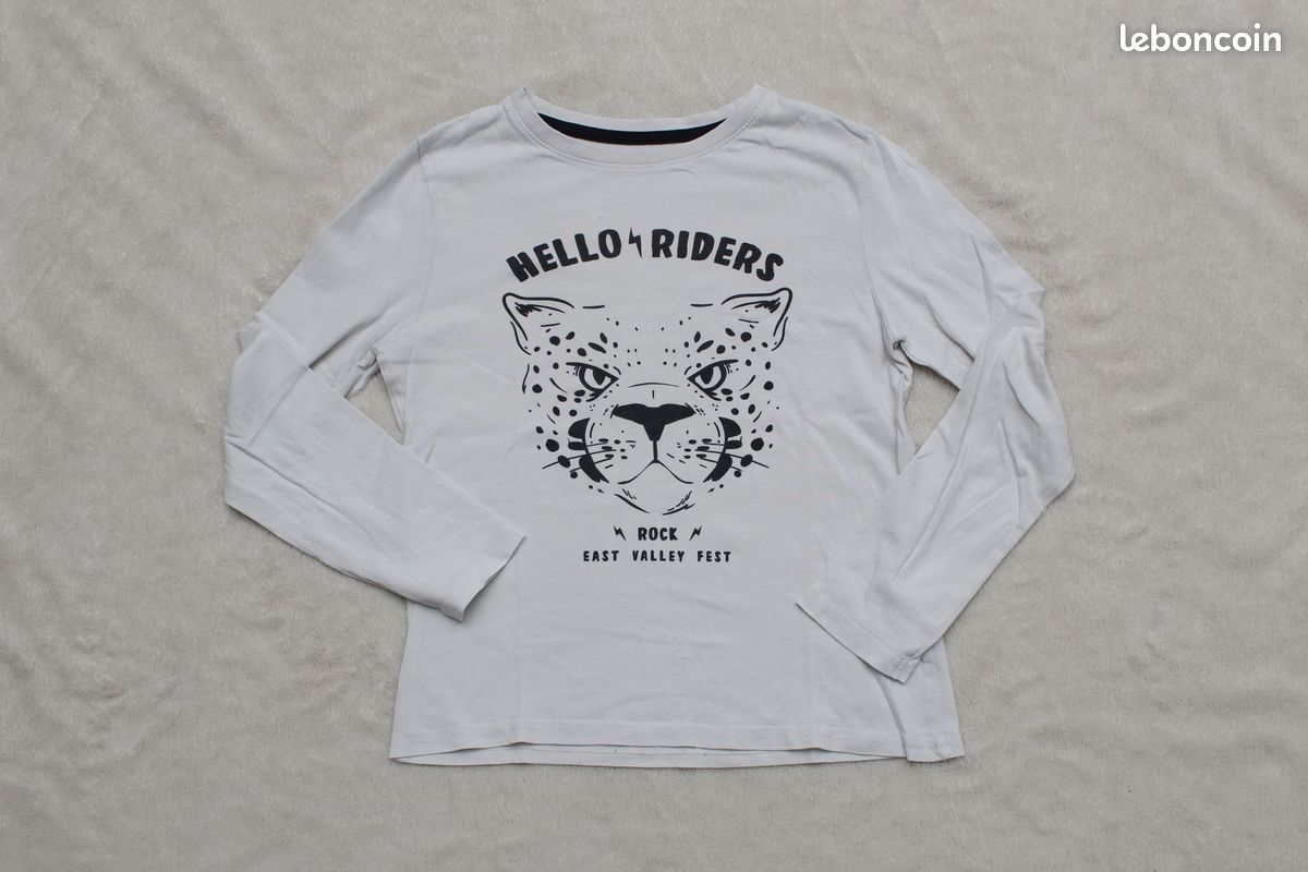 T-shirt ML imprimé 10 ans (image 1)