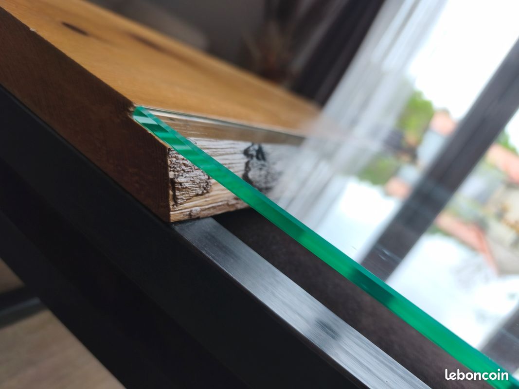Table basse + banc style industriel bois métal (image 3)