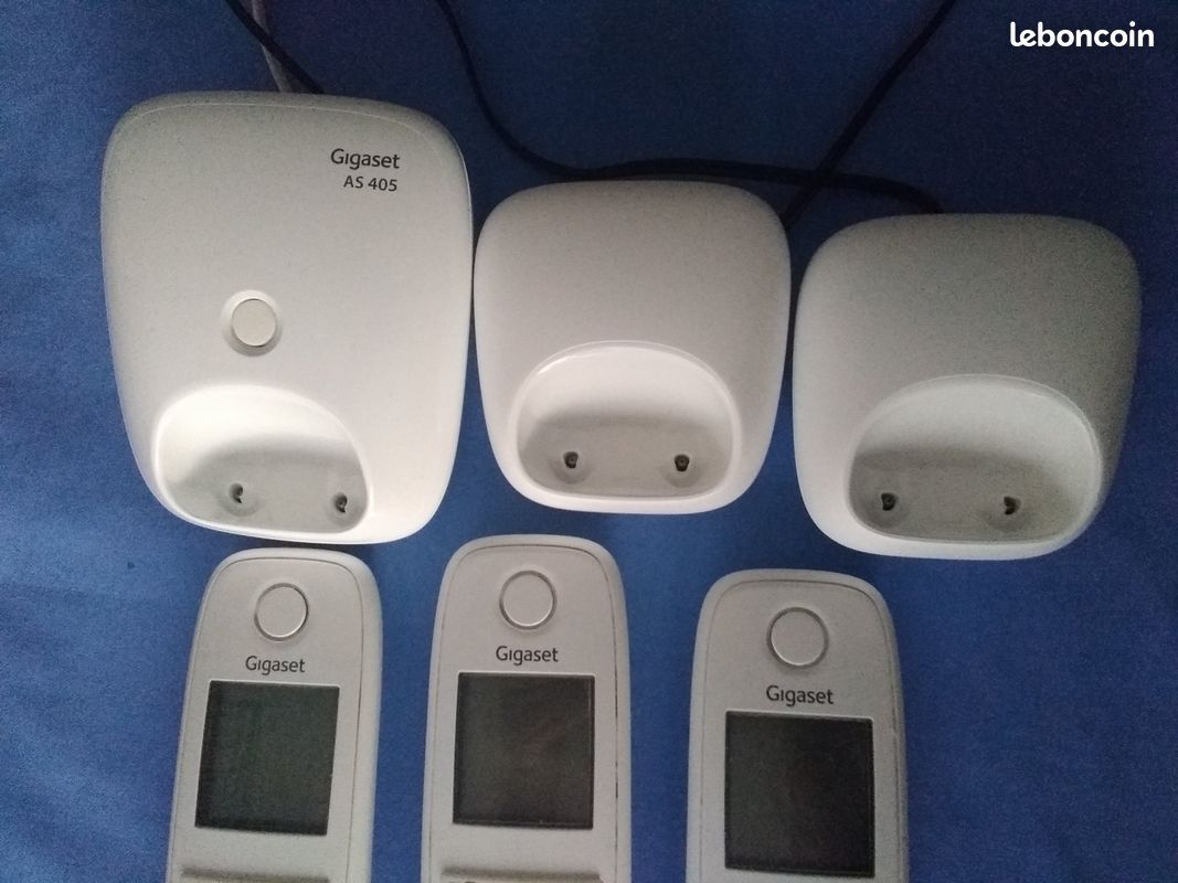 3 téléphones avec base Gigaset blanc (image 2)