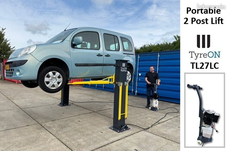 Pont élévateur 2 colonnes mobile, capacité 2700 kg - 220V - Hauteur de levage 140 cm – Facile à (dé)monter (image 3)
