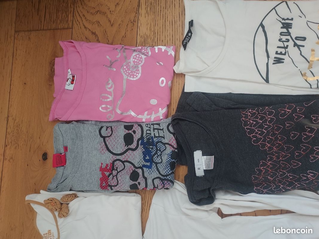 Vêtements filles 10 t-shirts et un patalon le lot (image 4)