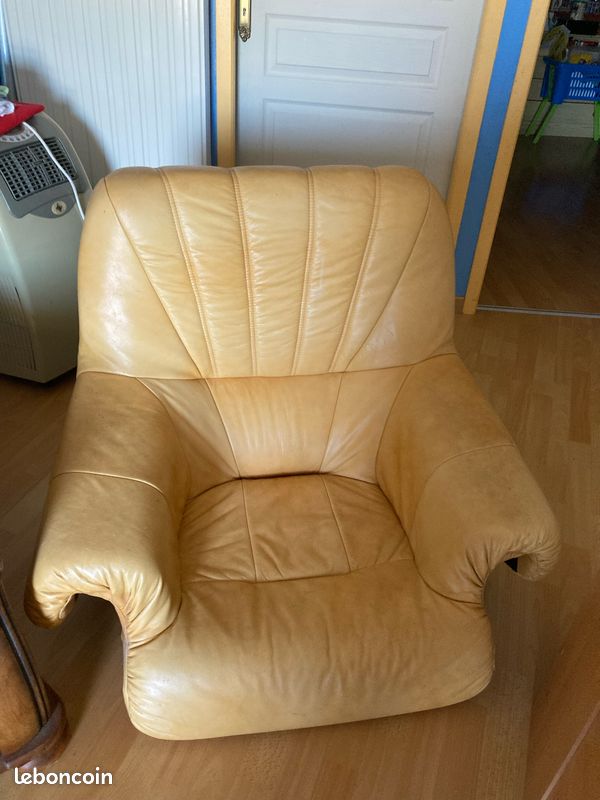 Vends 2 fauteuils en cuir (image 4)
