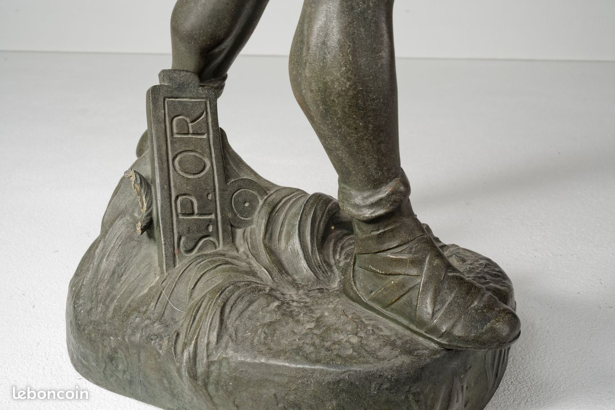 (VENDU) Brennus - Statuette par Henry Fougère (France 1872-1944) sculpture Brennos Henri (image 8)