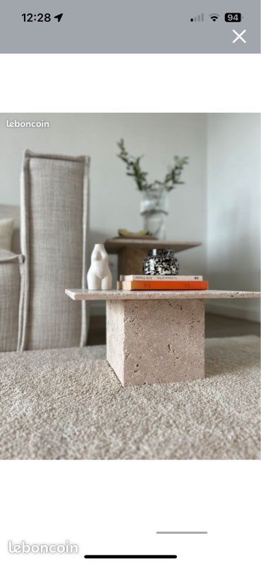 Lot table gigogne travertin (image 4)