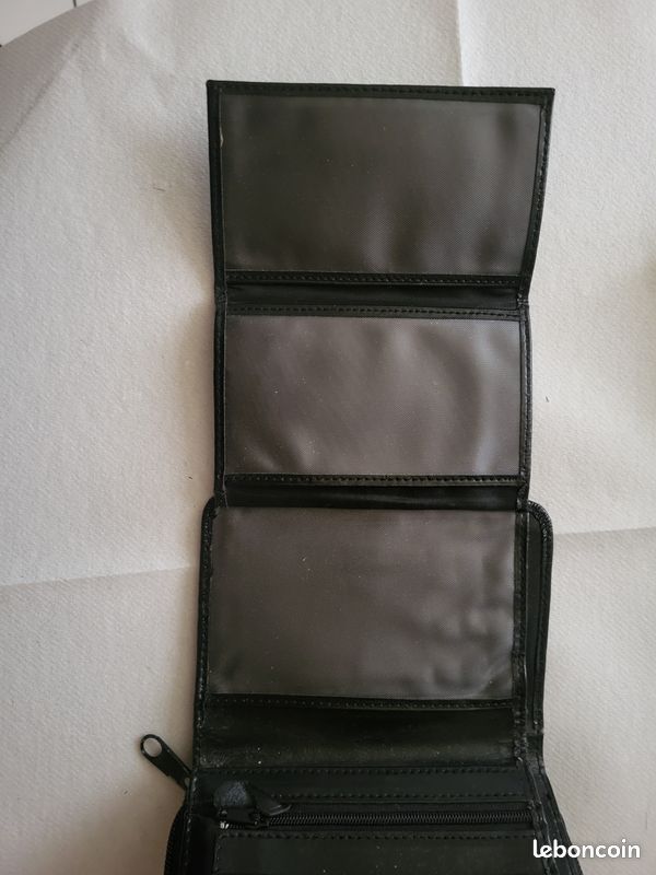 Portefeuille cuir noir hexagona (image 4)
