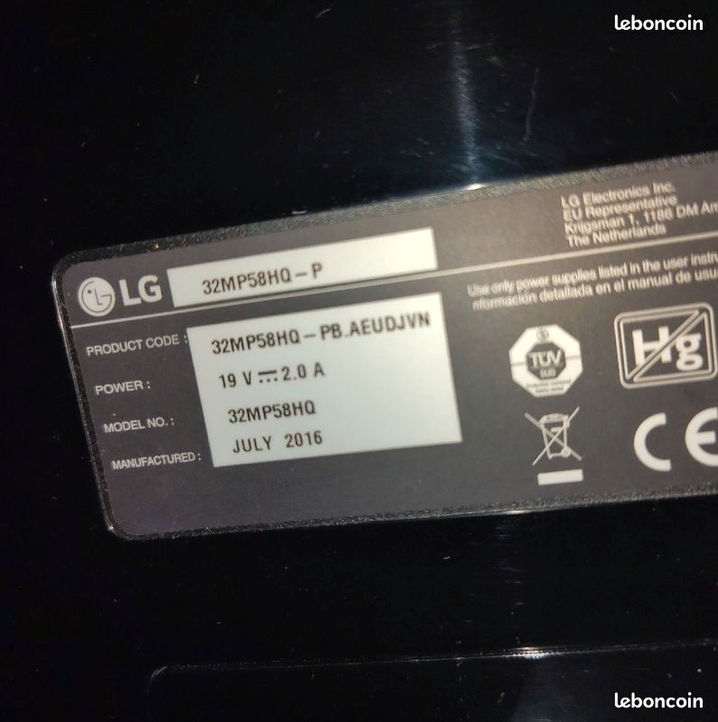 Écran plat PC LG 32 Pouces 32MP58HQ 81cm TBE (image 3)