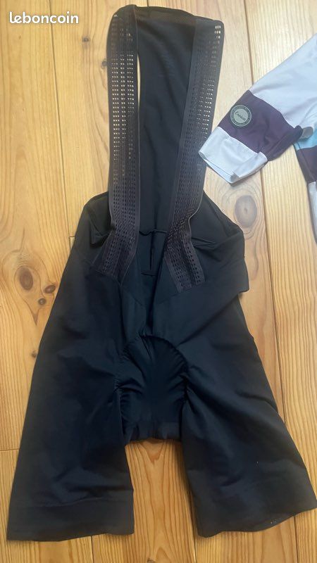 Cuissard Cycliste Vintage SANTINI - Noir Et Blanc, Taille 2 - Fabriqué En France