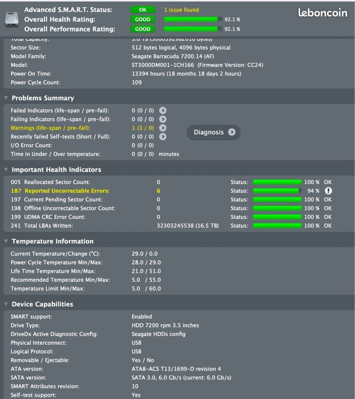 Disque hdd 3.5 smart pre alerte (image 1)