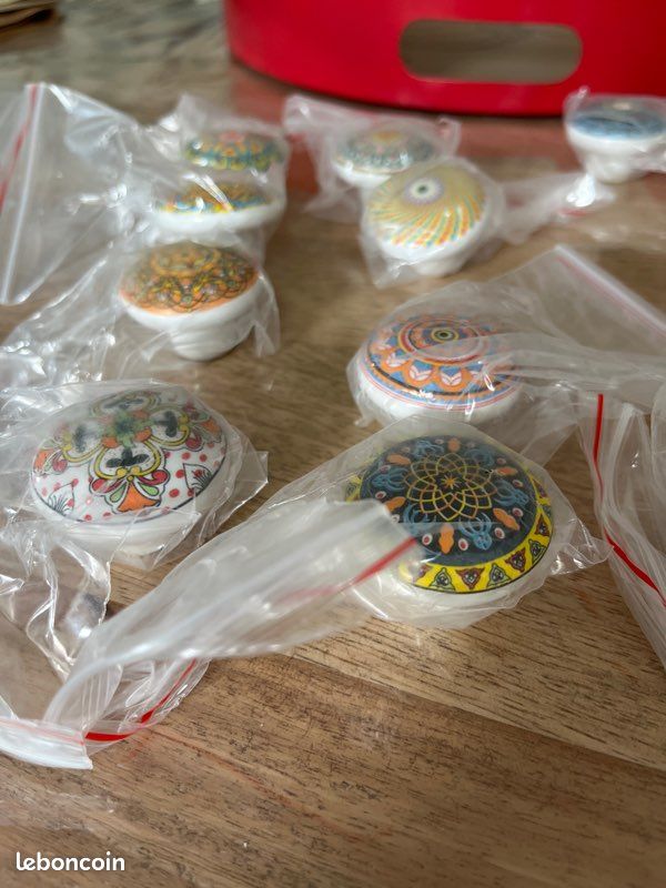 🌟 lot de boutons de porte en porcelaine – magnifiques motifs orientaux / mandala 🌟 (image 2)