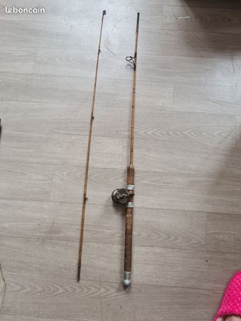 BambooMN Canne à Pêche Vintage en Bambou Naturel 9,75
