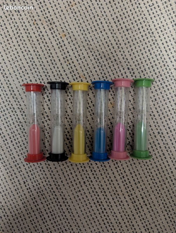 Sabliers pour apprendre le temps - lot de 6 (30sec à 10min) (image 3)