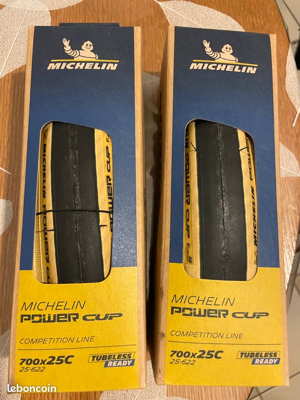Pneu Michelin Power Cup TLR – 700x32C – Tubeless Ready – Brun – Neuf