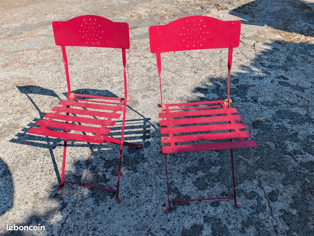 Chaise pliante en fer forgé (image 1)