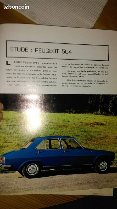 Revue Technique Automobile Peugeot 504 D à vendre