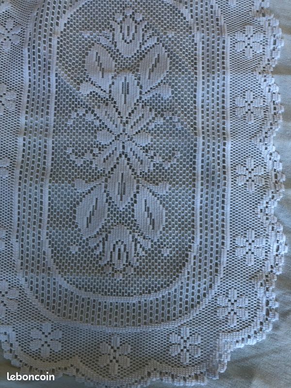 Napperon coton blanc 66cm x 45 cm (image 2)