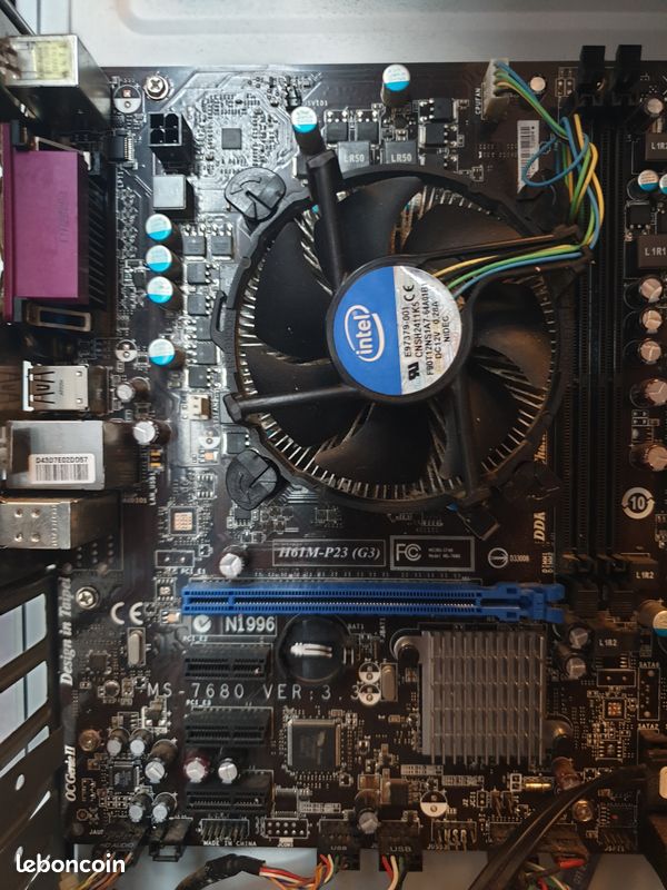 Kit tour PC HP avec carte mère MSI, processeur Intel et son ventirad, lecteur DVD, 4 barrettes de Ram DDR3 et alimentation 450w (image 4)