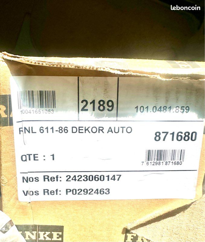 Évier Franke inox 1 bac (image 3)