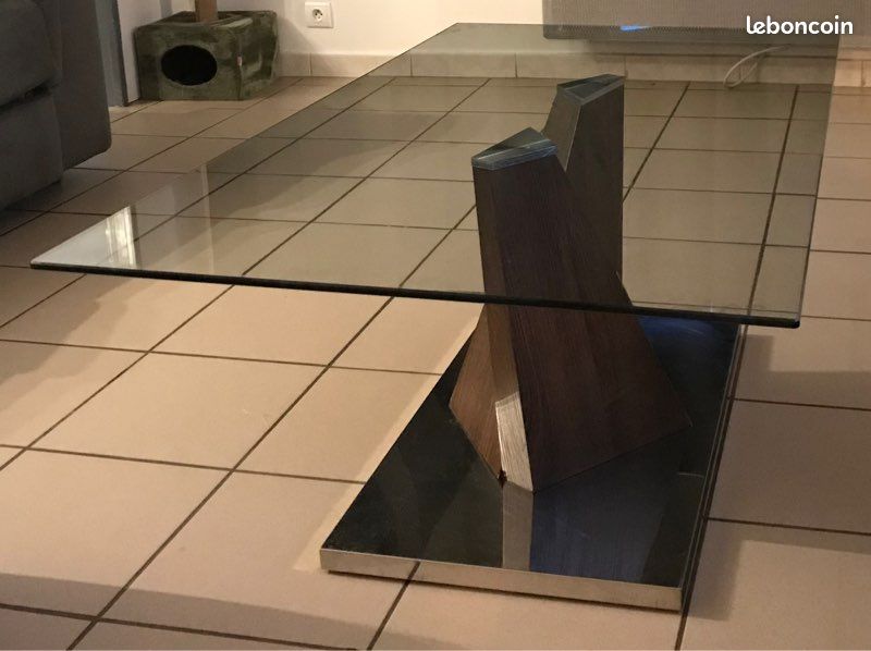 Meuble table basse verre (image 2)