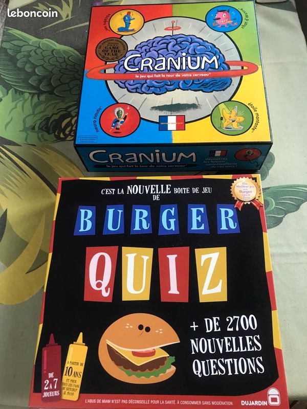 Lot de 2 jeux: Jeux cranium + burger quiz (image 1)