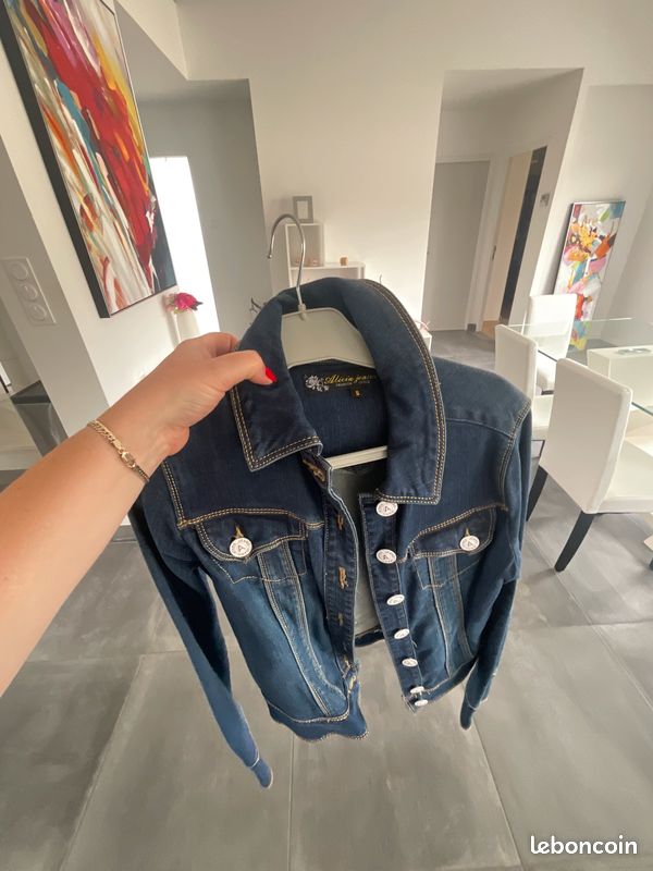 Veste en jean cintré Taille S (image 1)