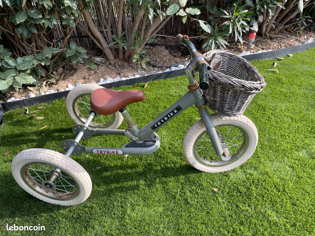Vélo enfant avec petites roues et panier (image 2)