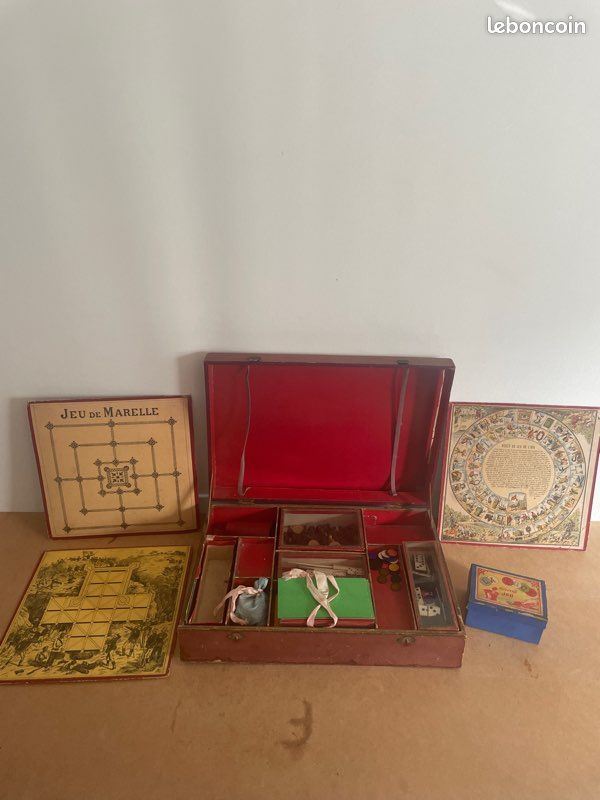 Loto Ancien Dans Sa Boîte D'origine En Bois - Jeu De Société Français